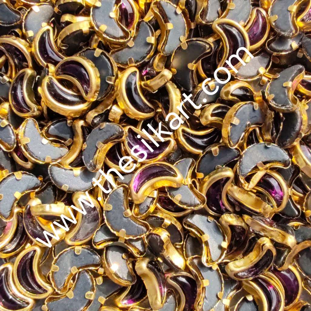 half moon dark purpule glass