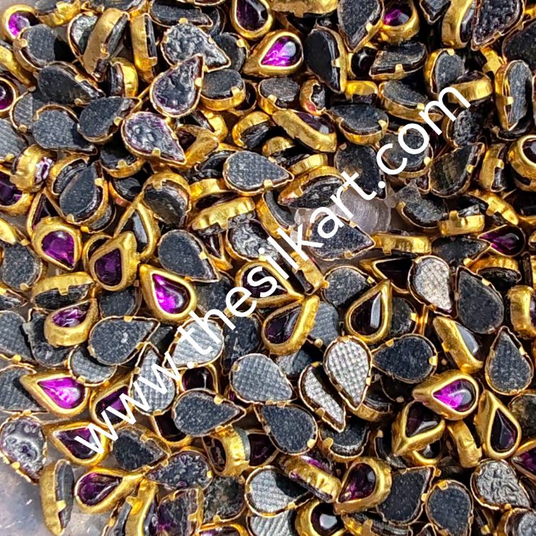 Tilakam shape dark purpule glass