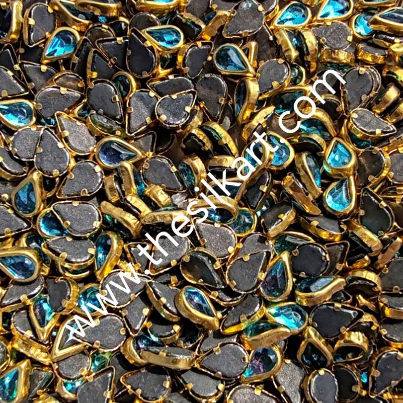 Tilakam shape sky blue glass