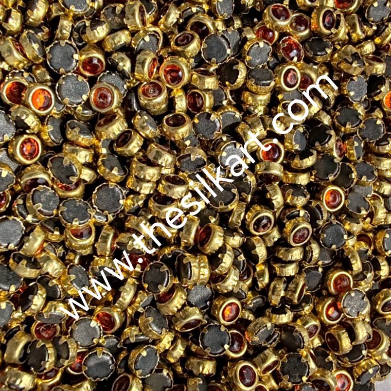 3mm round orange glass