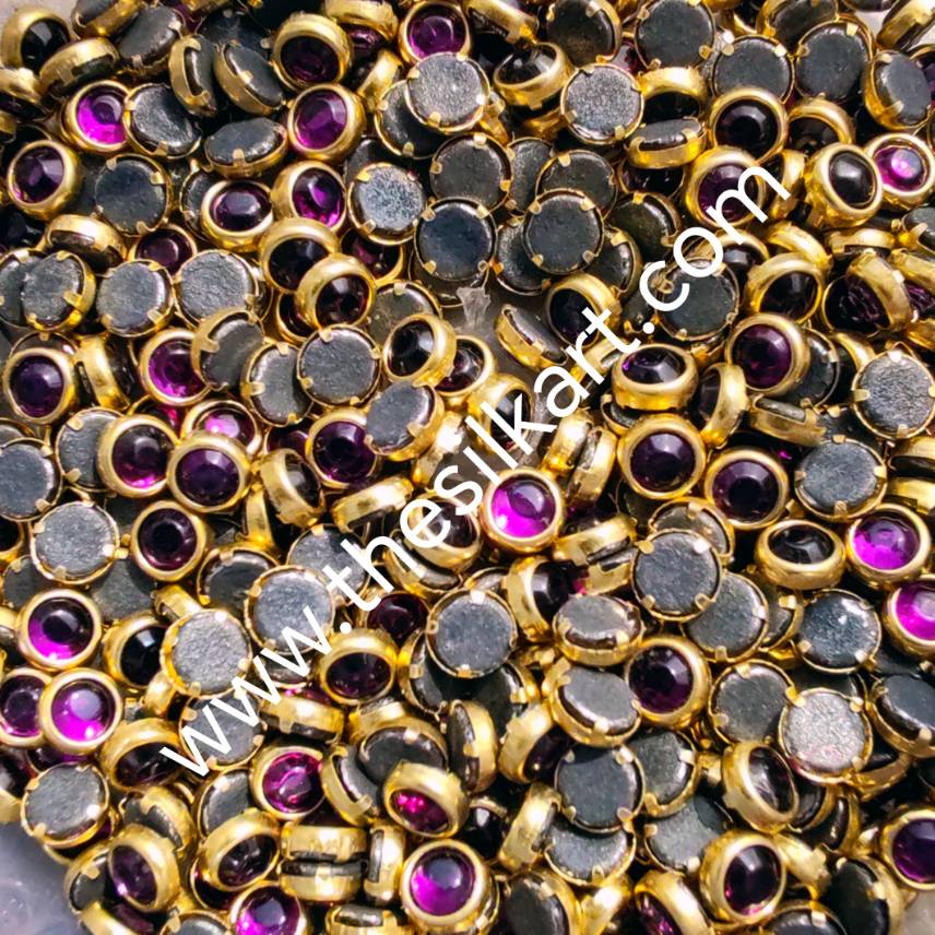 4mm round dark purpule glass
