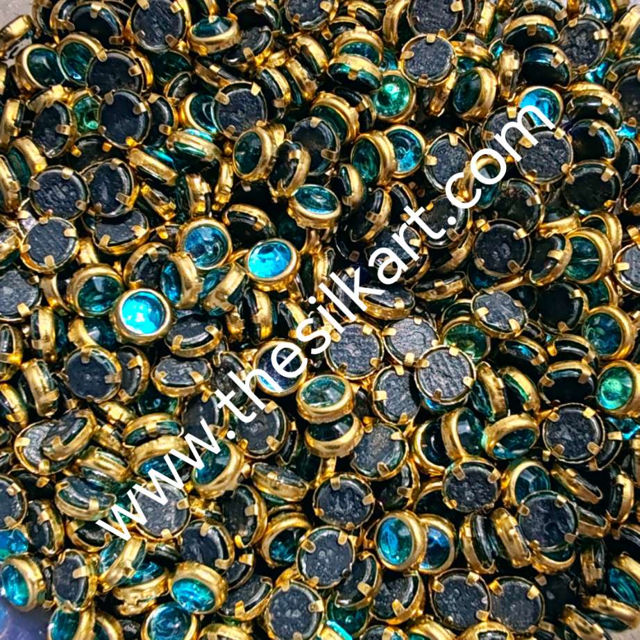 4mm round sky blye glass