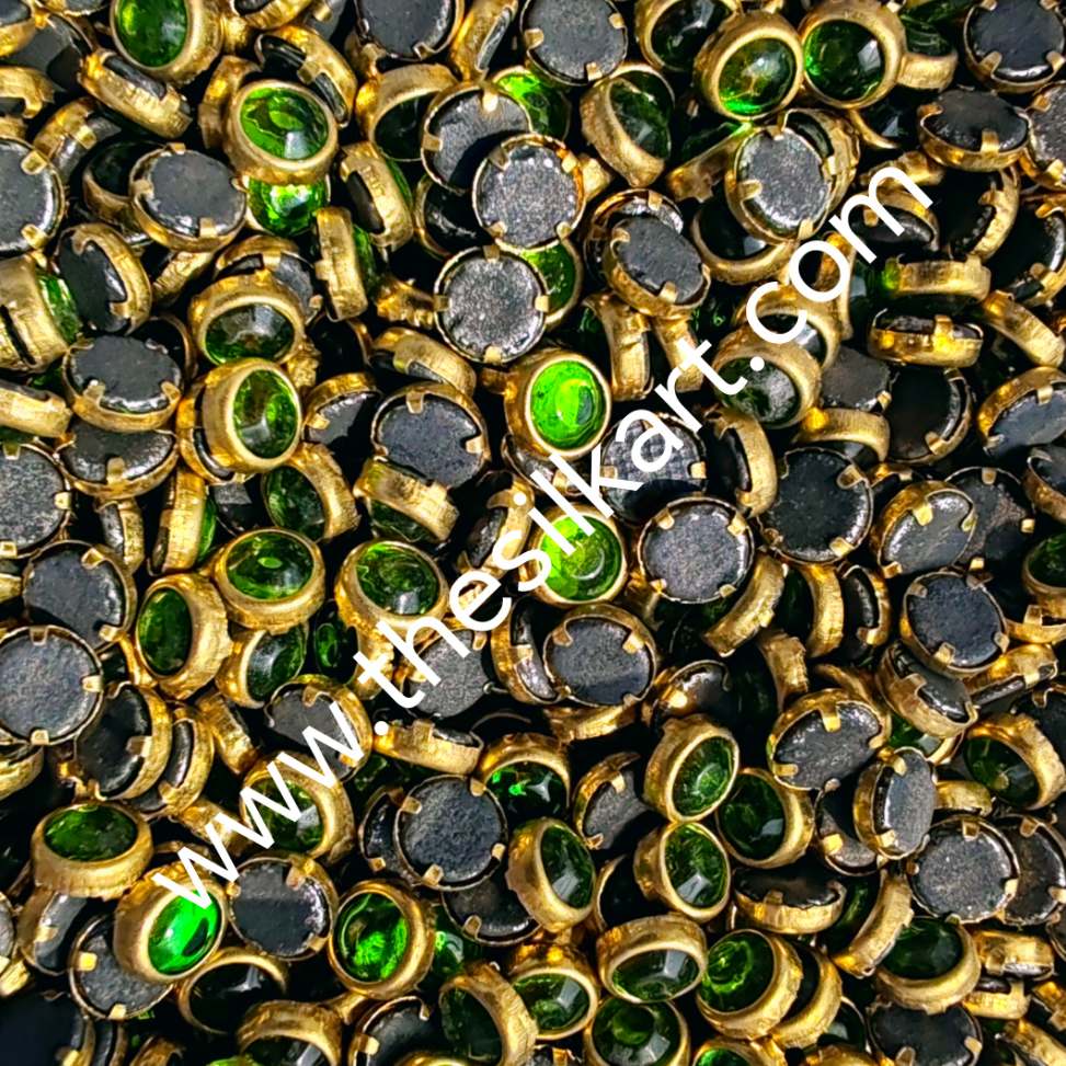 4mm round light green glass