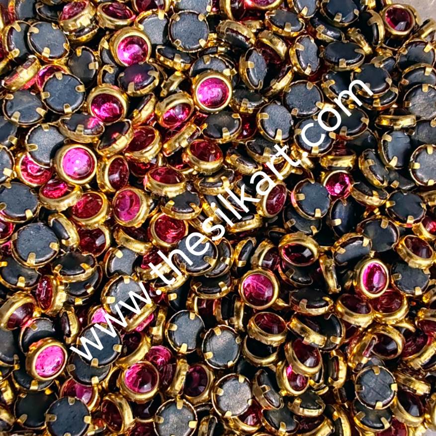 4mm round Rose pink glass