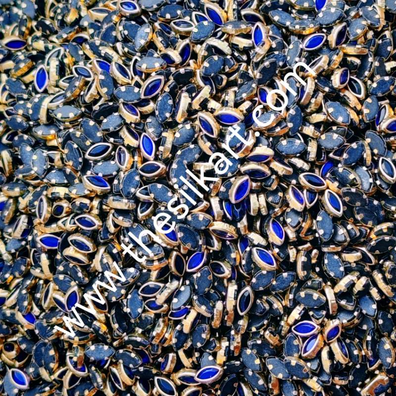 6k Eye shape dark blue glossy