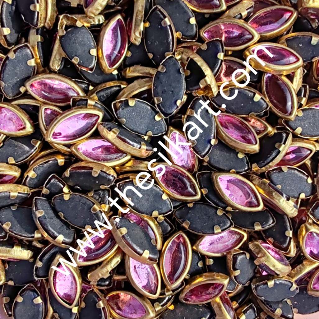 8k eye shape light pink glass