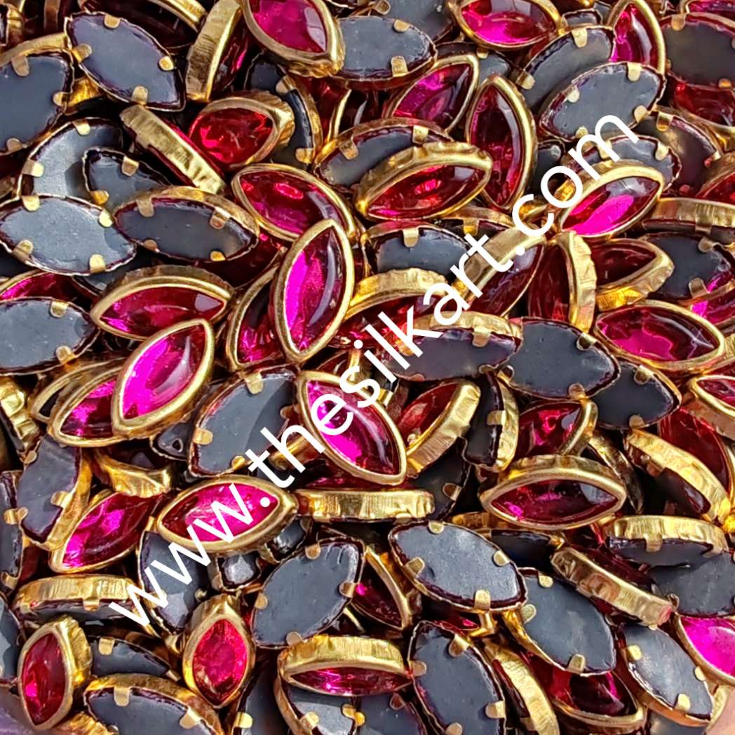 8k eye shape dark pink glossy