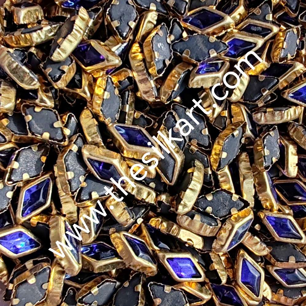 Diamond shape dark green glossy