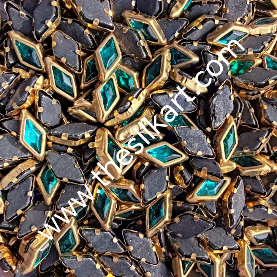 Diamond shape c green glossy