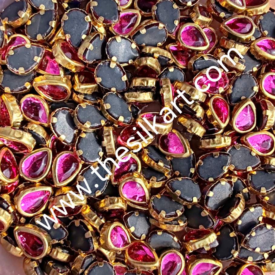 6k droup rose pink glass