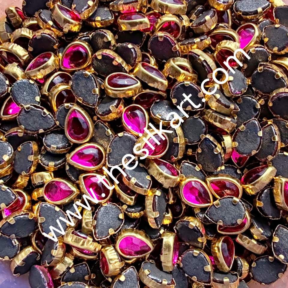 6k droup dark pink glass