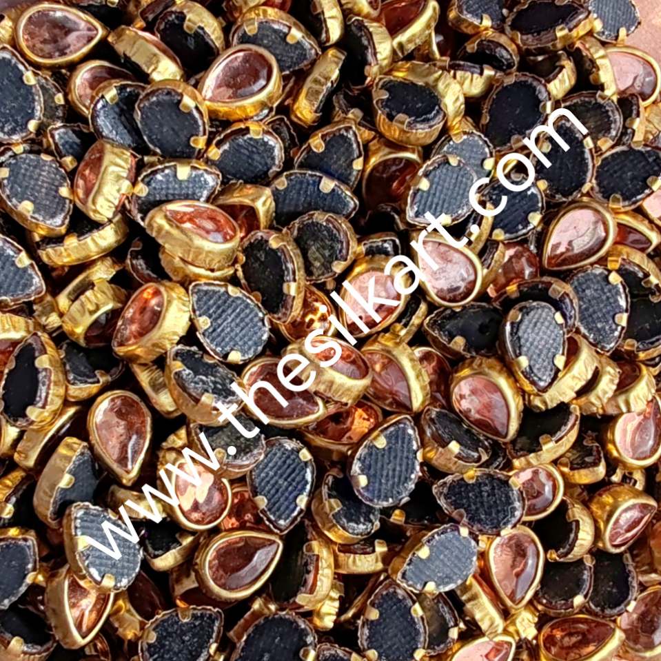 6k droup peach glass