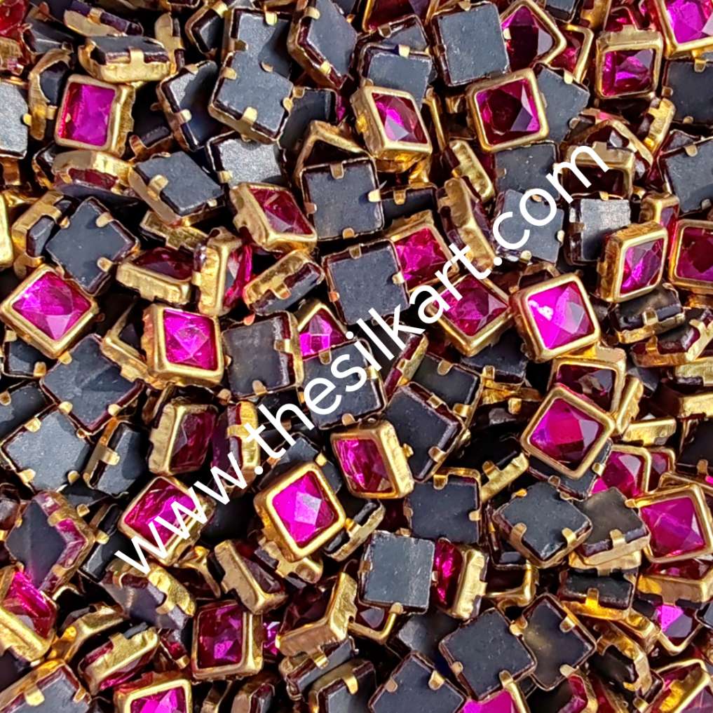 4*4 square dark pink glossy