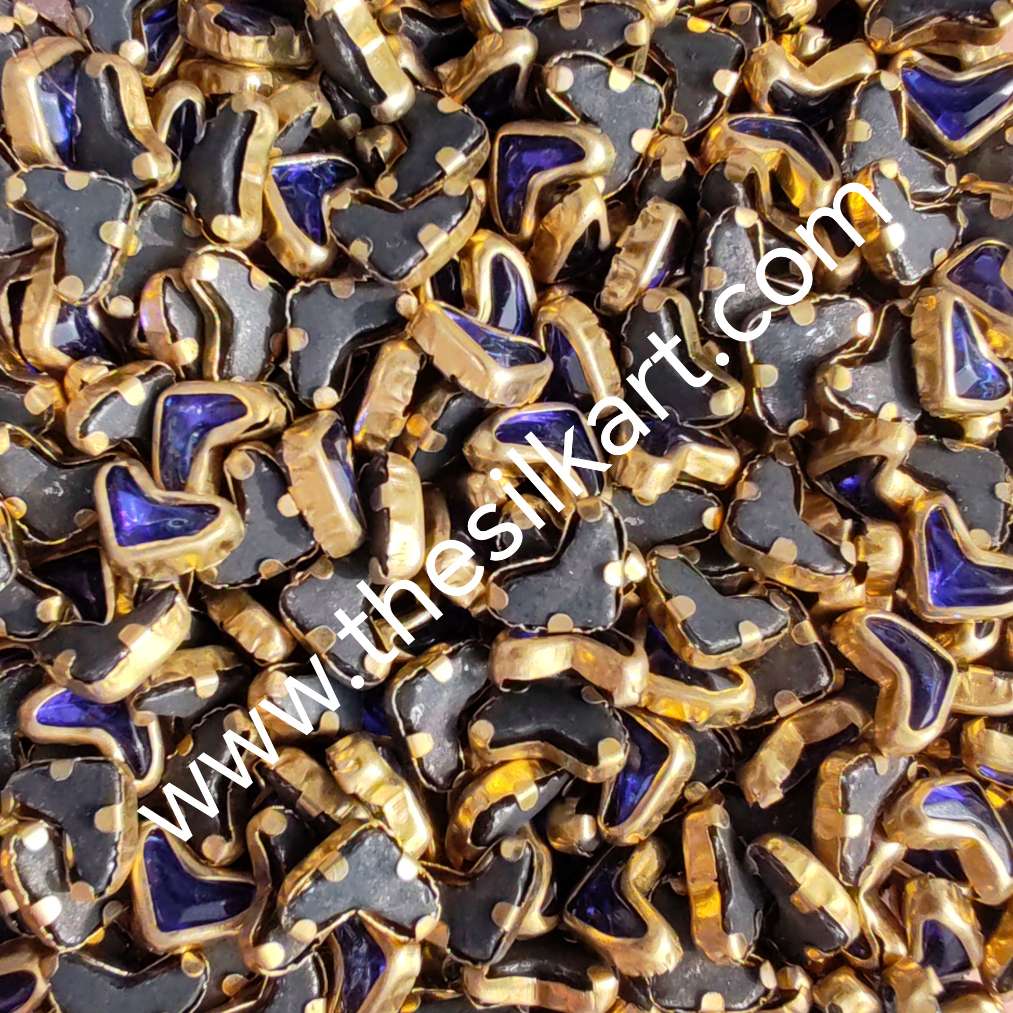 v shape dark blue glossy