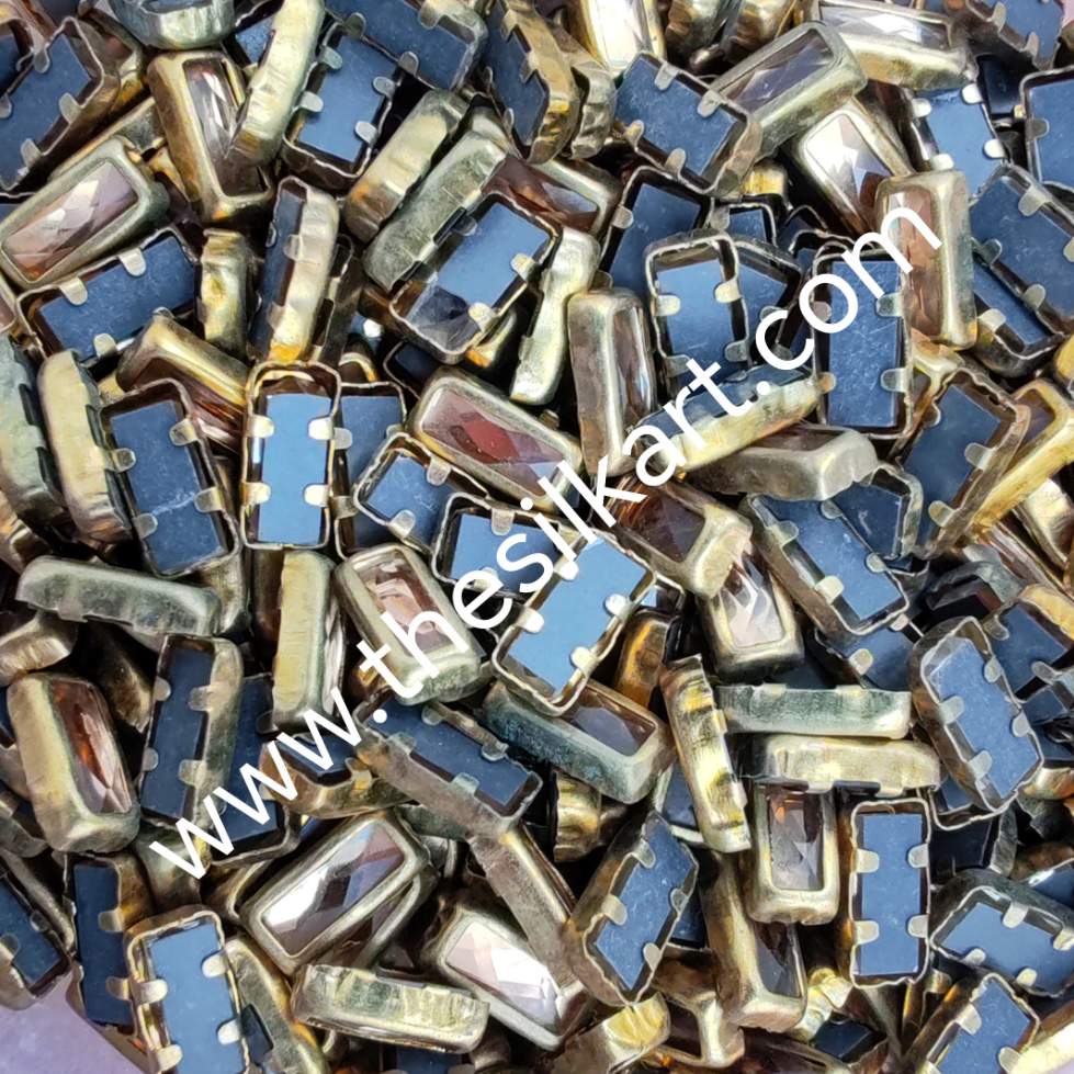 3*7 reactangle glossy gold