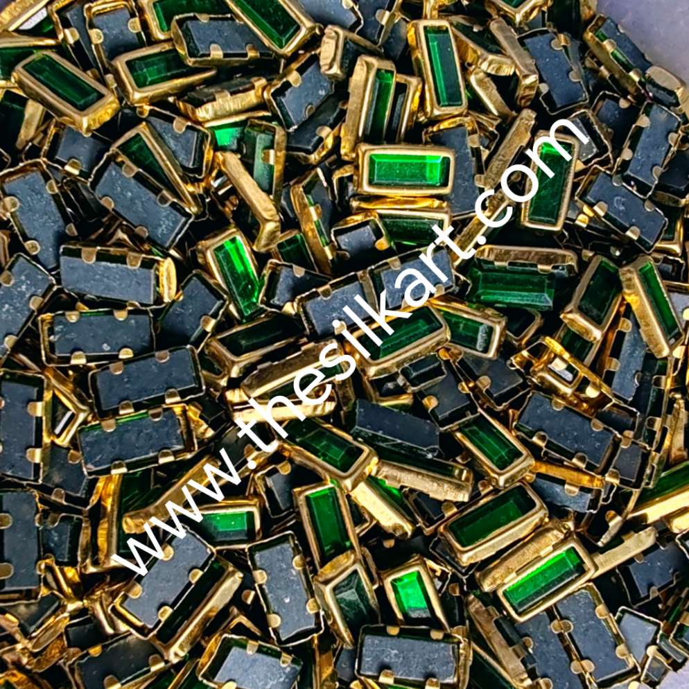 3*7 reactangle dark green glossy