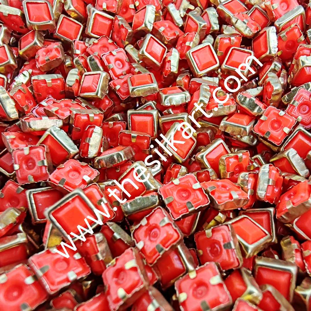 4*4 square tomato red matt