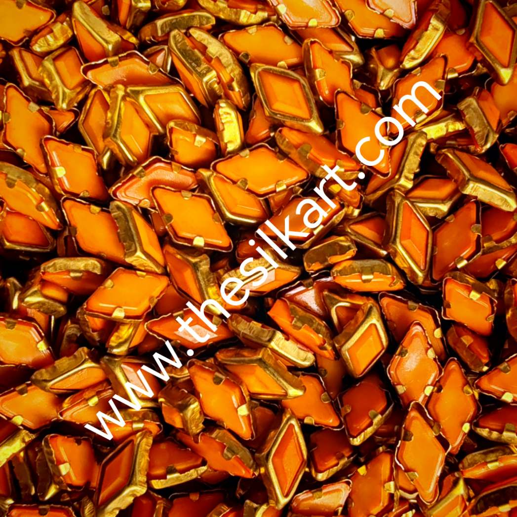 diamond shape orange colour matt