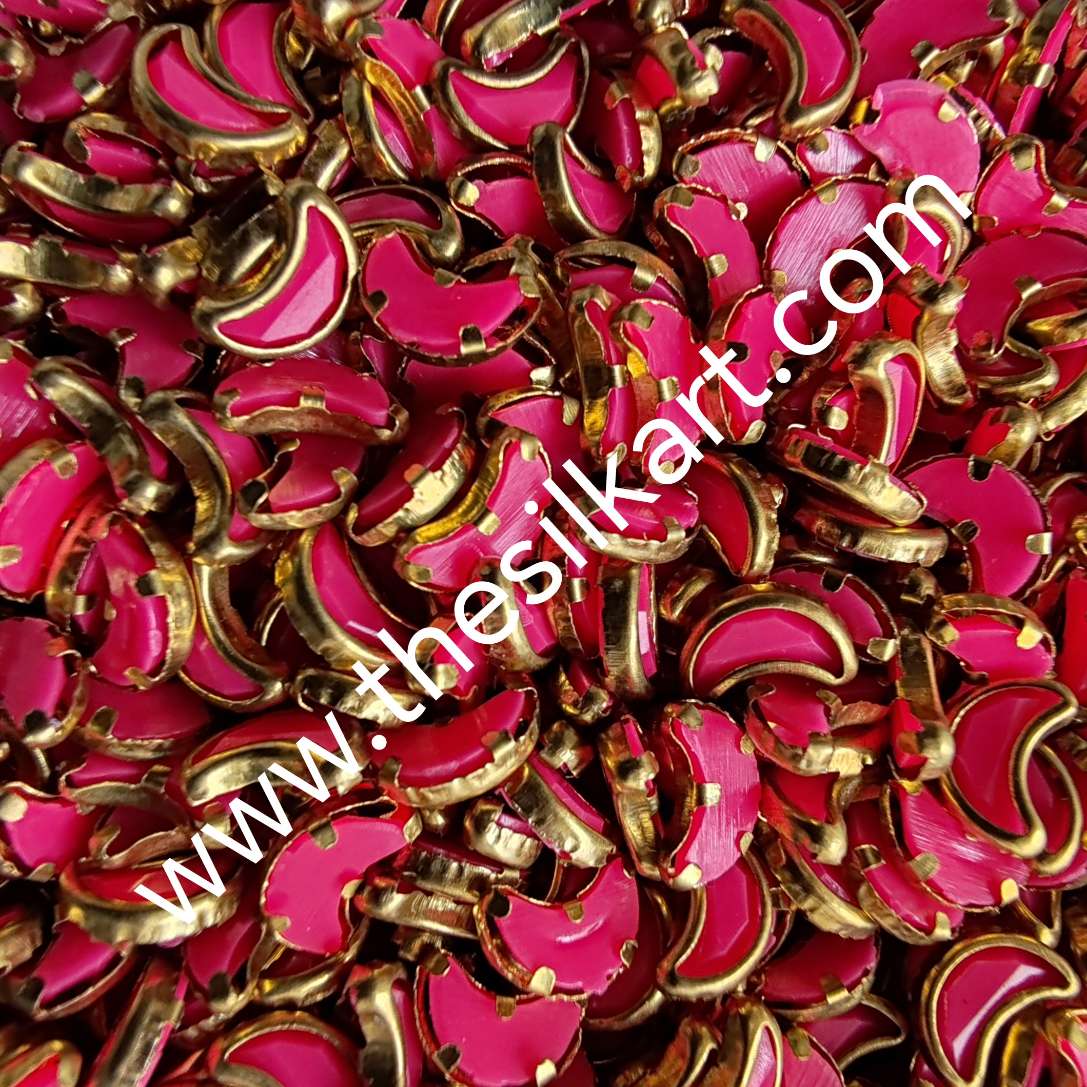 half moon kanakambaram pink matt