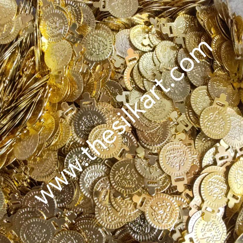 laxmi coins and leaf charms