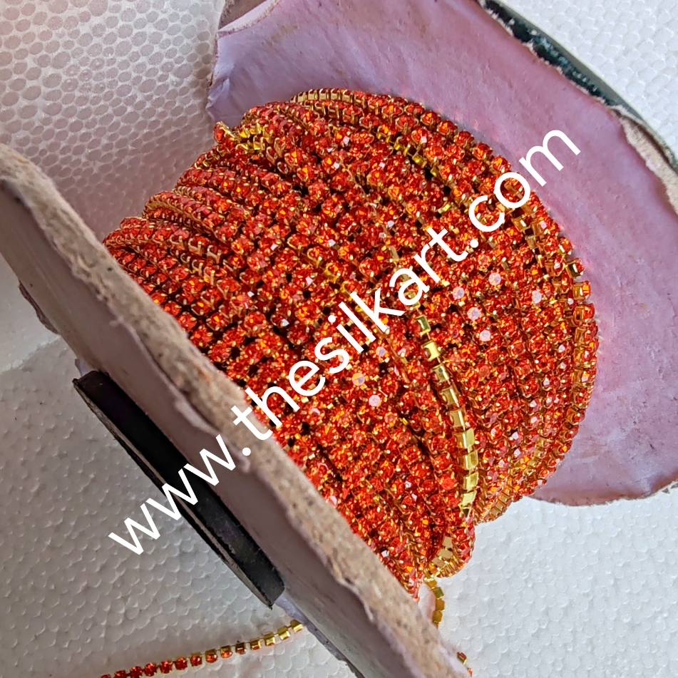 orange colour stone chaine
