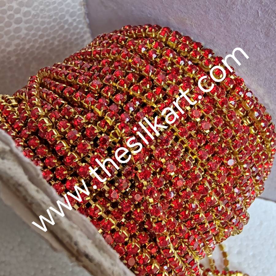 red colour stone chaine