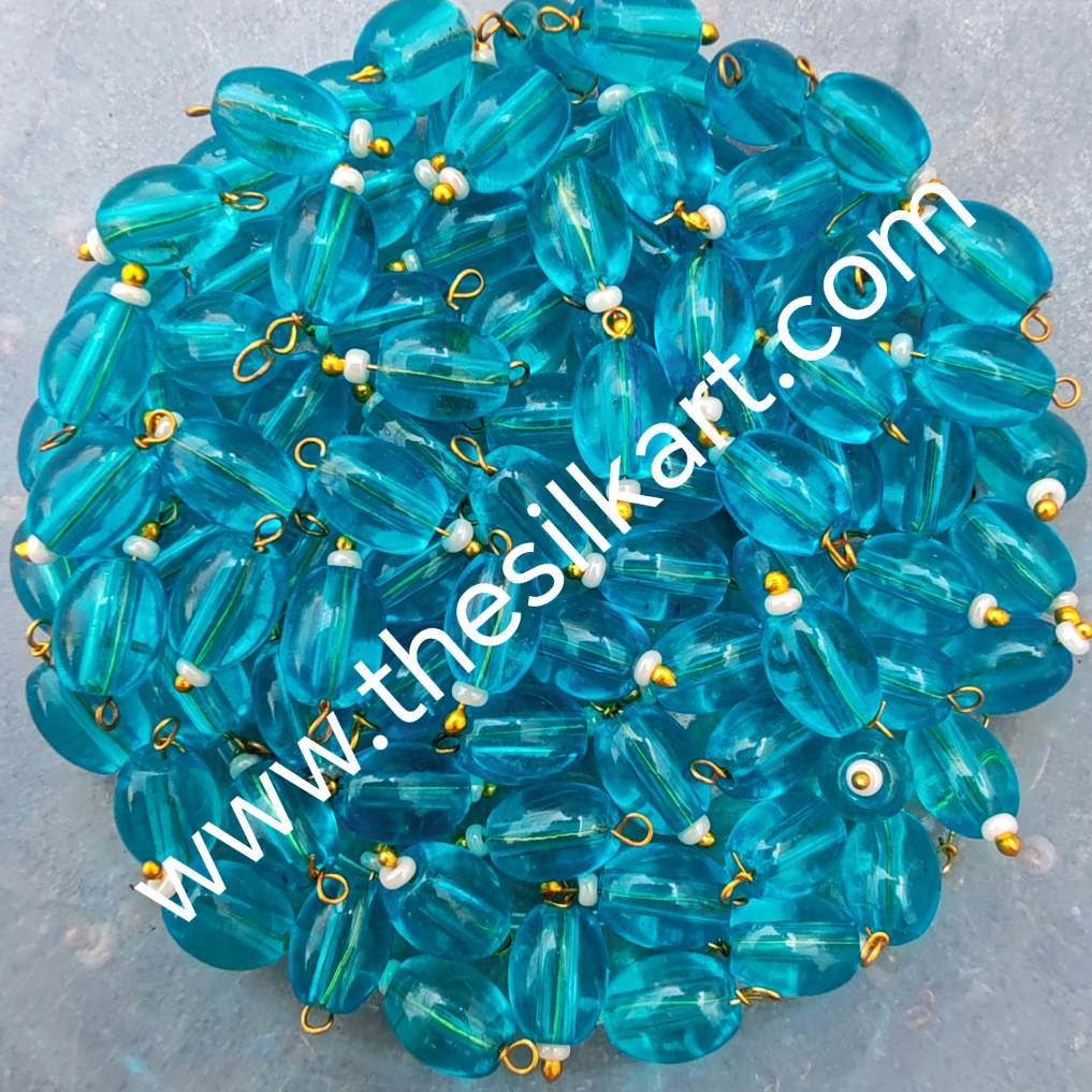 light skyblue colour hanging beads