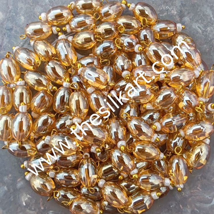 glass dark gold colour hanging beads