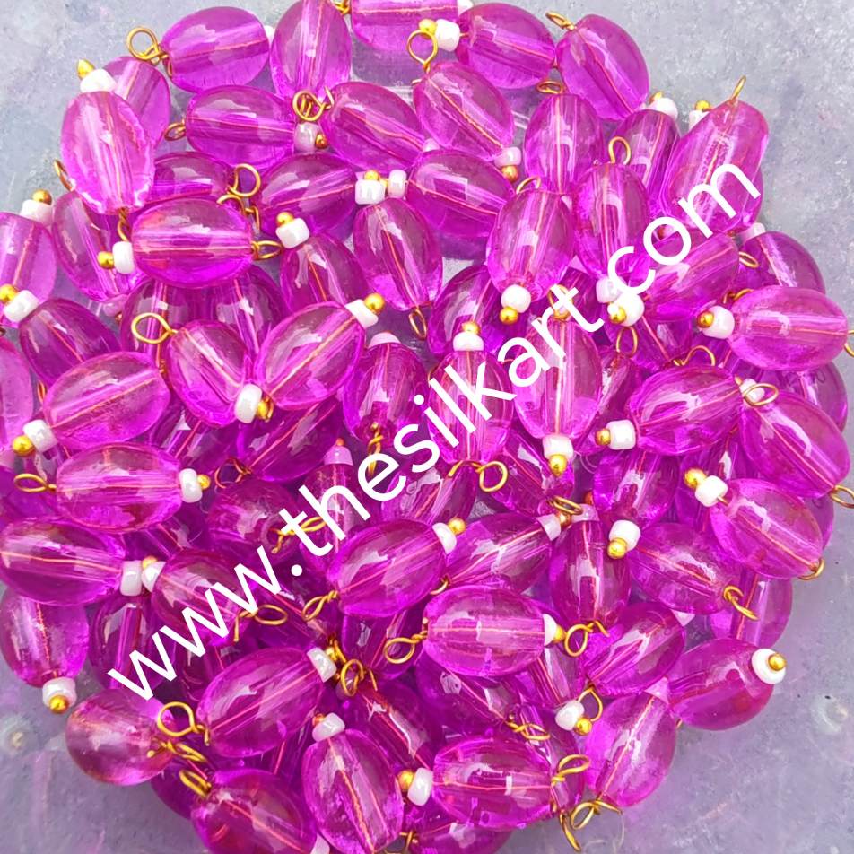 lavender pink colour hanging beads