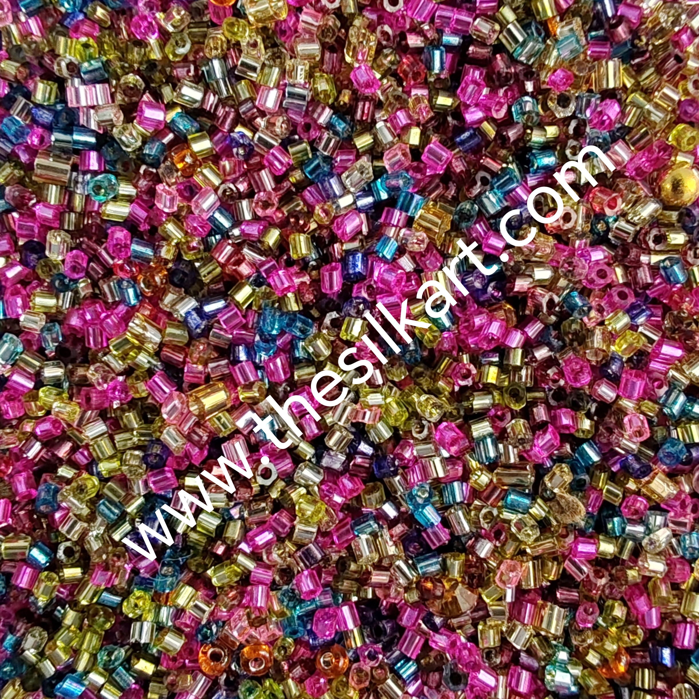 multi colour small cut beads