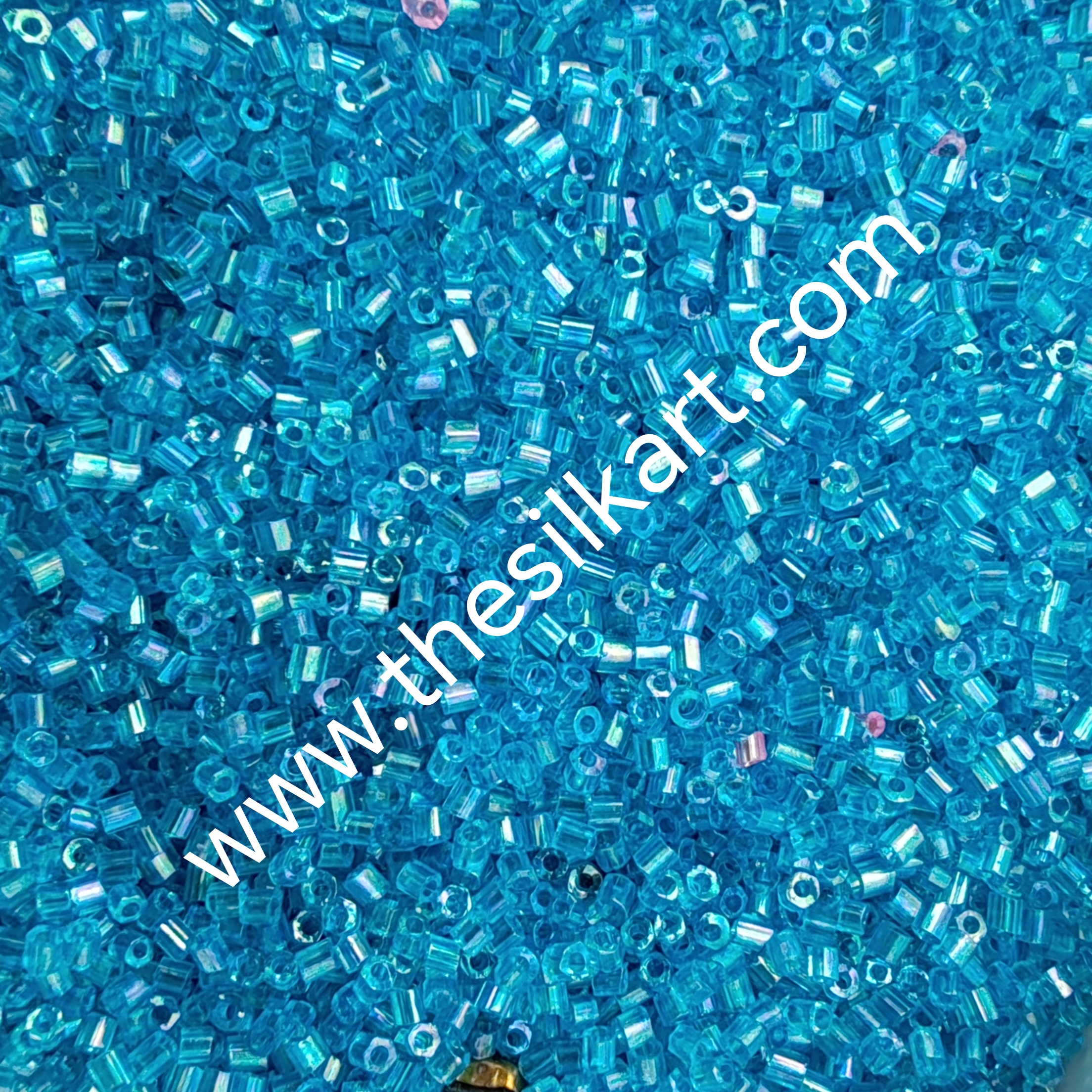 sky blue colour small cut beads