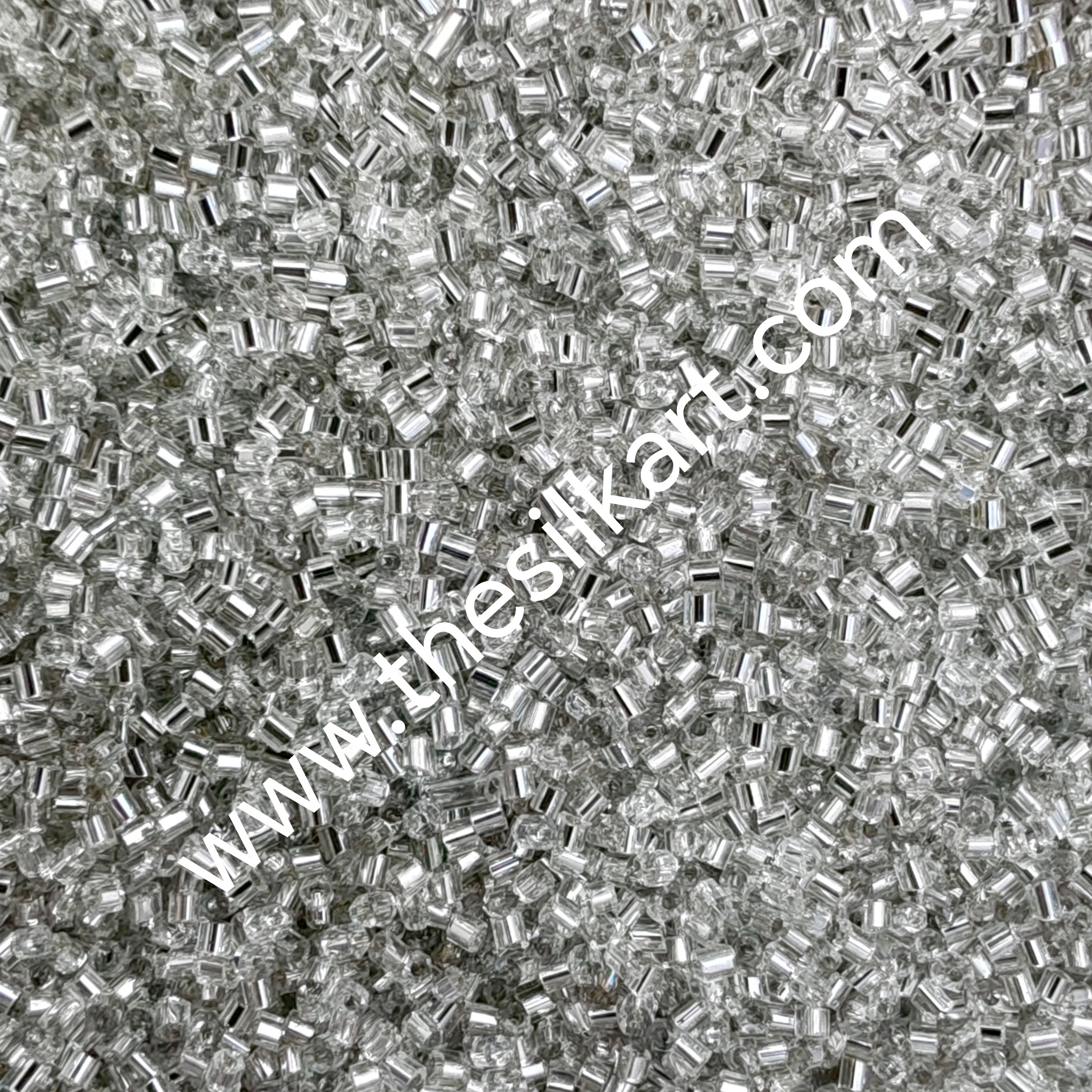 silver colour small cut beads