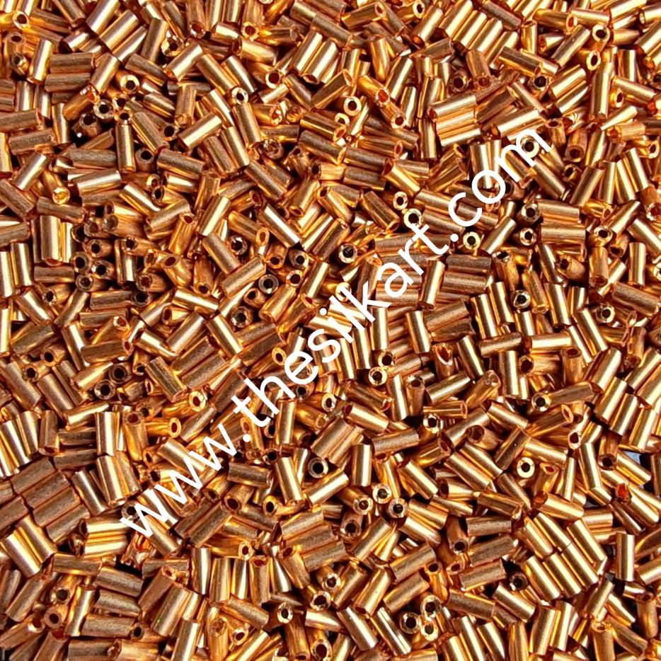 dark gold tube beads