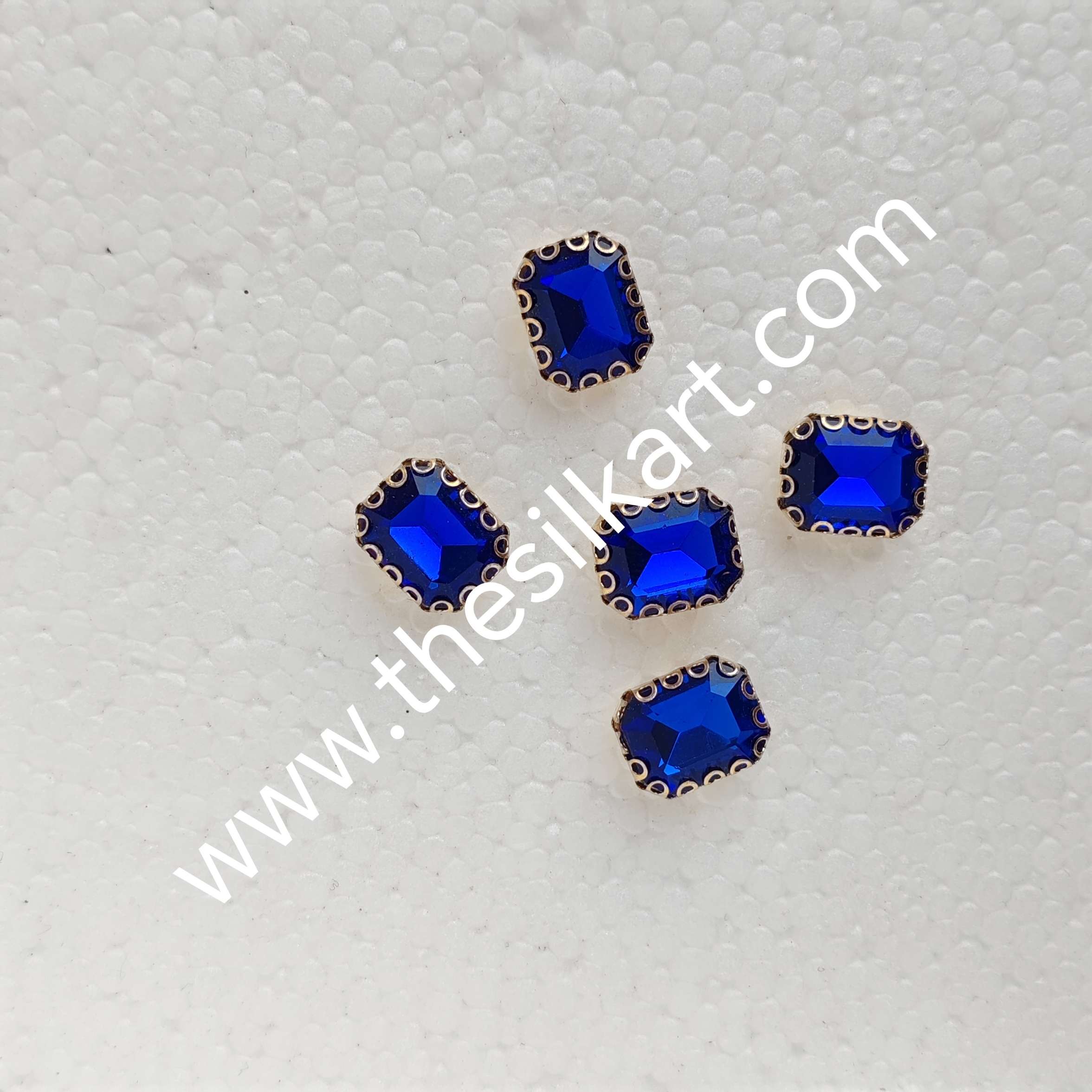 dark blue 10*8 size reactangle clipstones