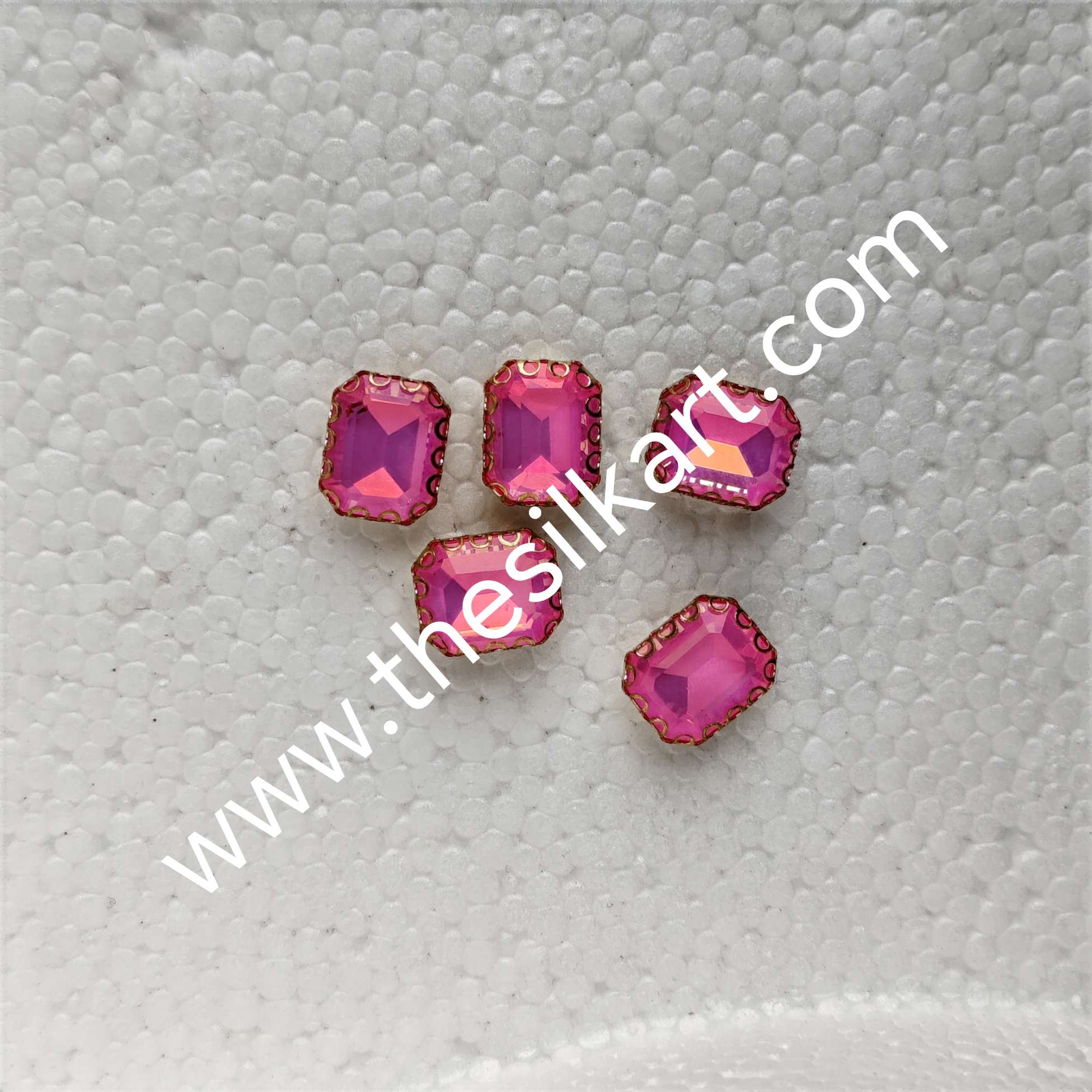 pestral pink colour 10*8 size reactanglr clip stone