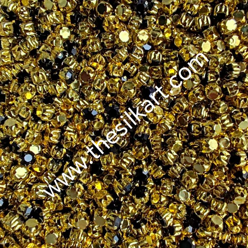 black colour 4mm round clipstone