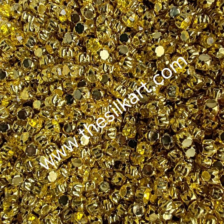 lemon yellow colour 4mm round clipstones
