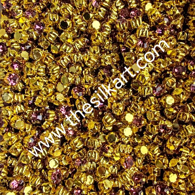 onion pink 4mm round clipstone