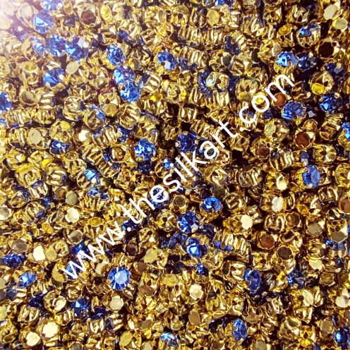 soap blue colour 4mm round clipstones