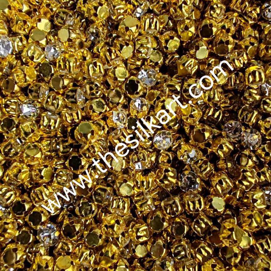 white colour 4mm round clipstone