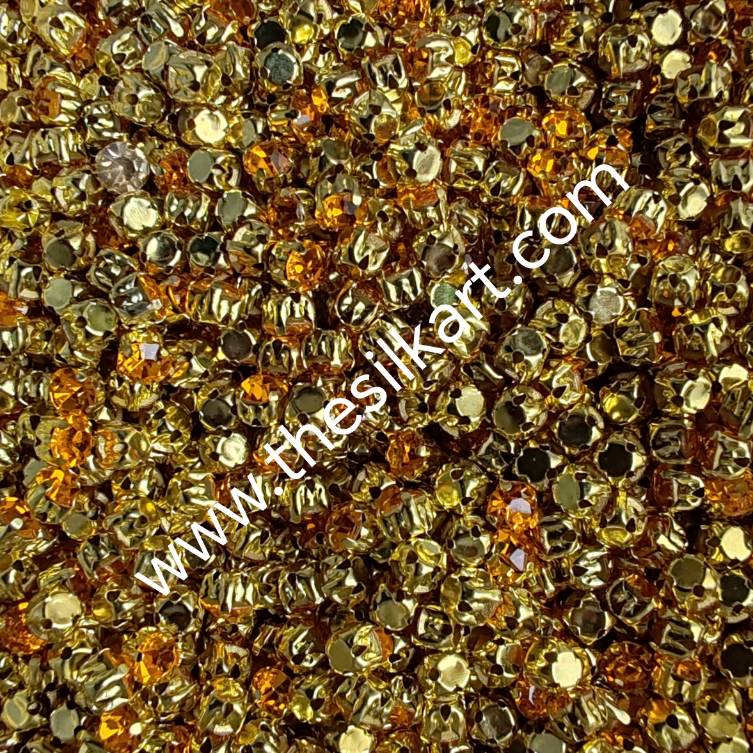 yellow colour 4mm round colour clipstones