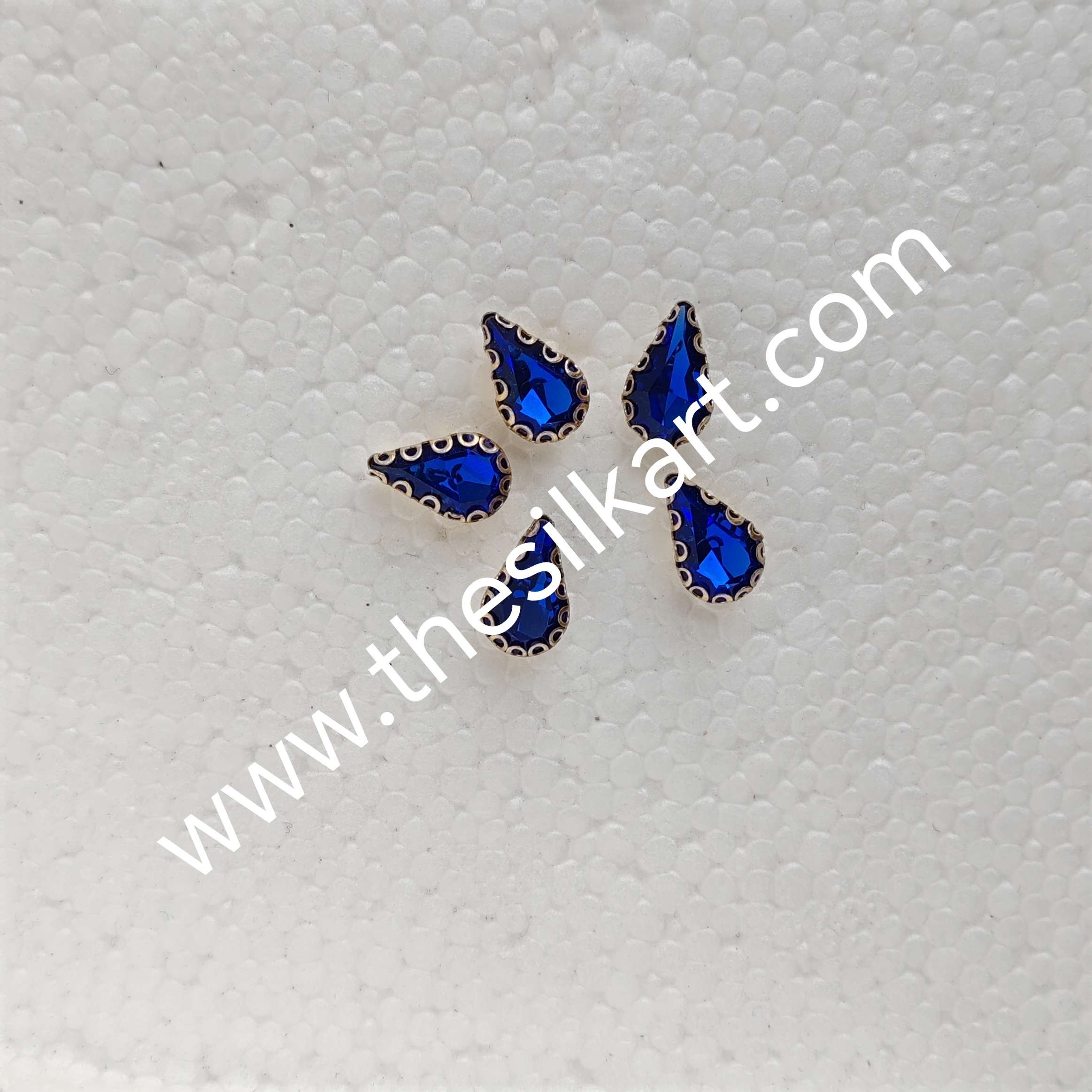 10*6 size droup  bark blue clipstones