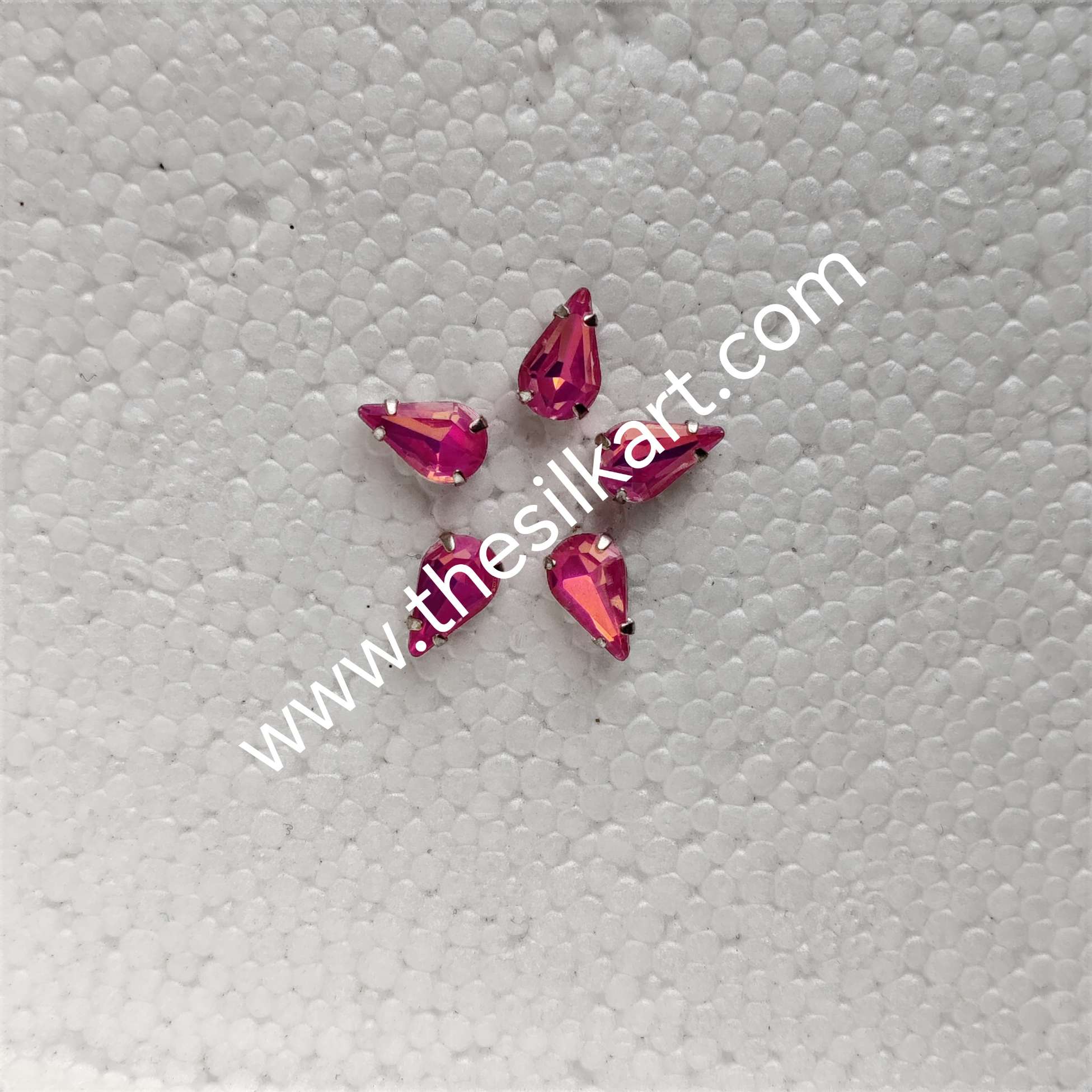 10*6 size droup pestral pink colour clipstones
