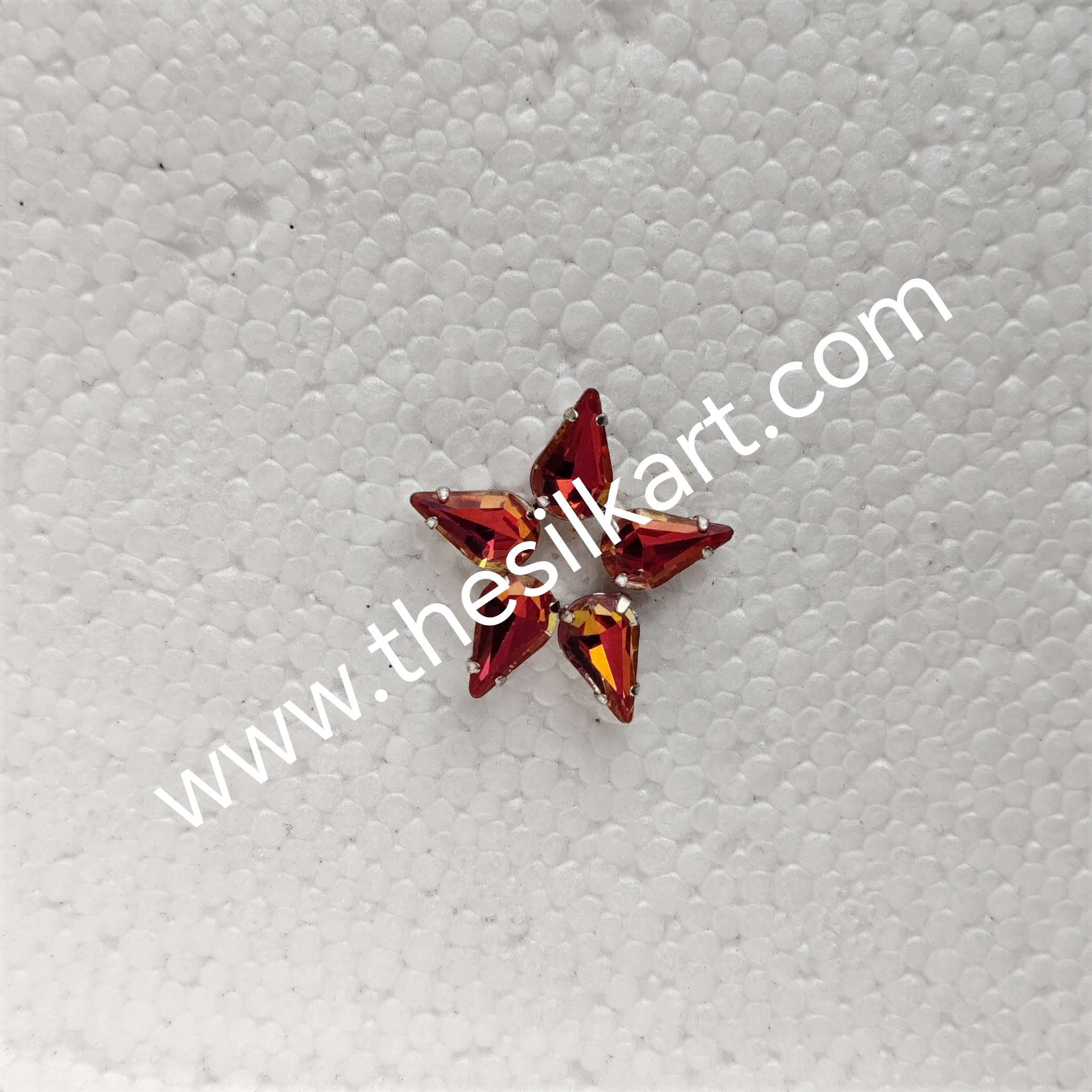 10*6 size droup pestral red colour clipstones