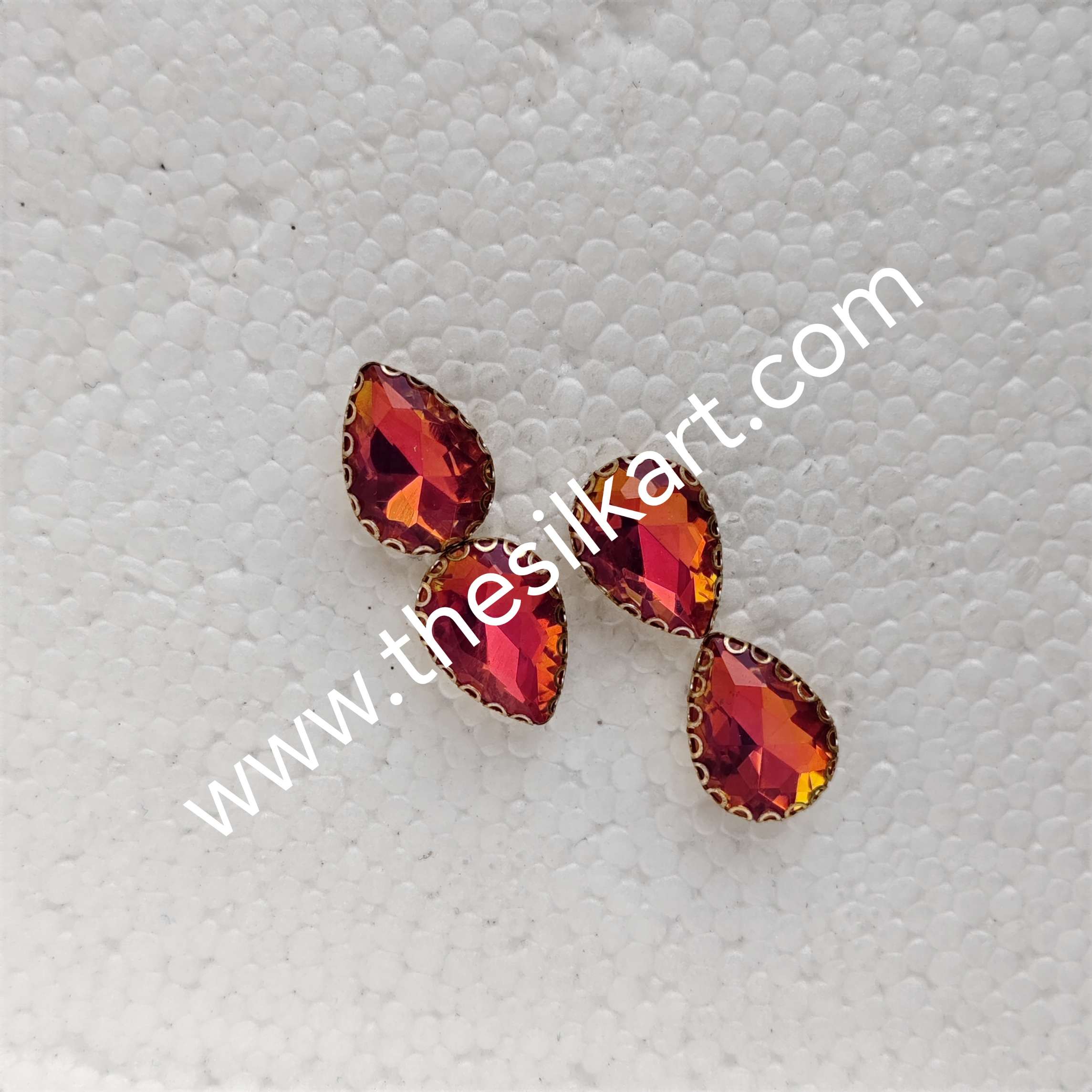 10*14 size droup shape pestral colour-orange