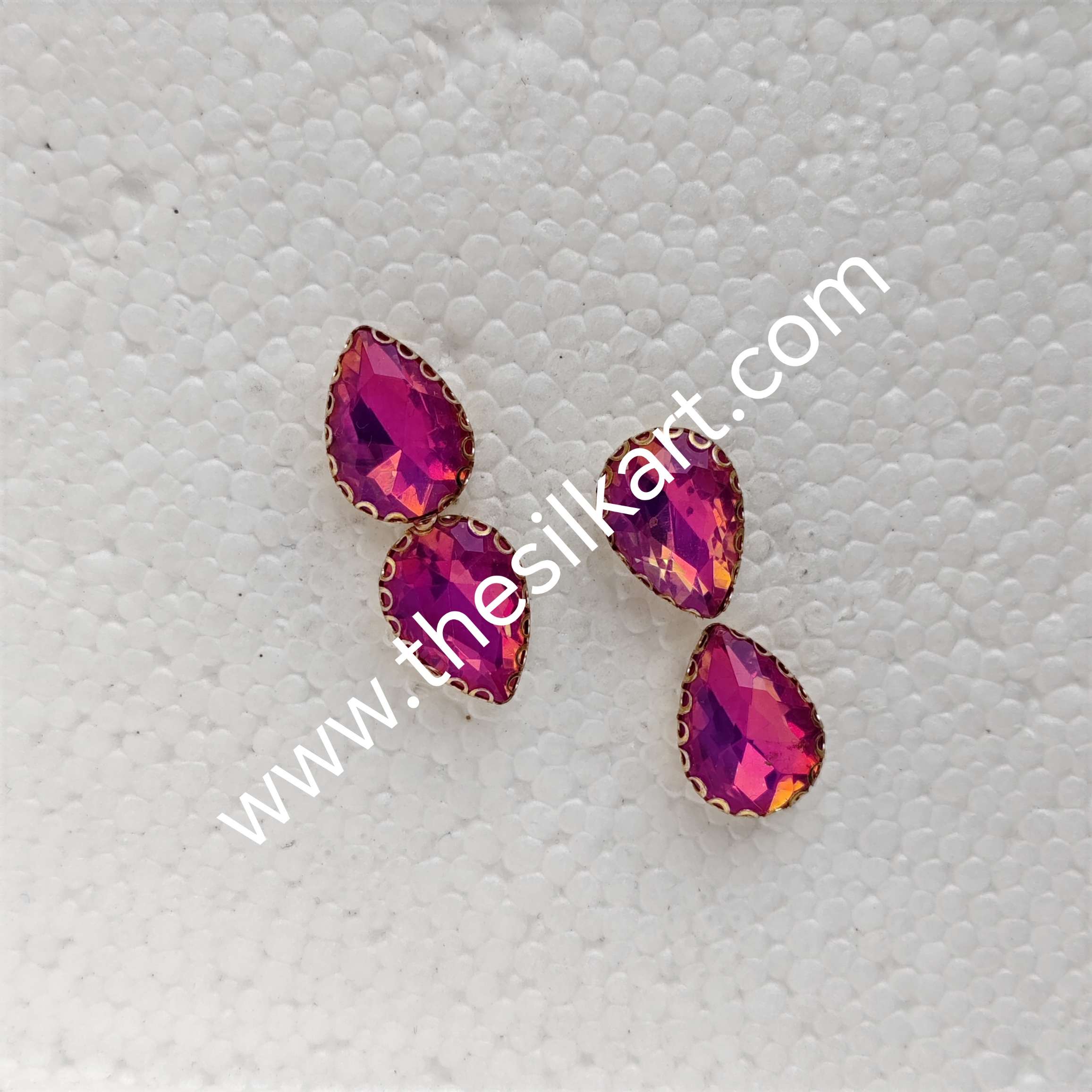 10*14 size droup shape pestral colour -purpulish pink