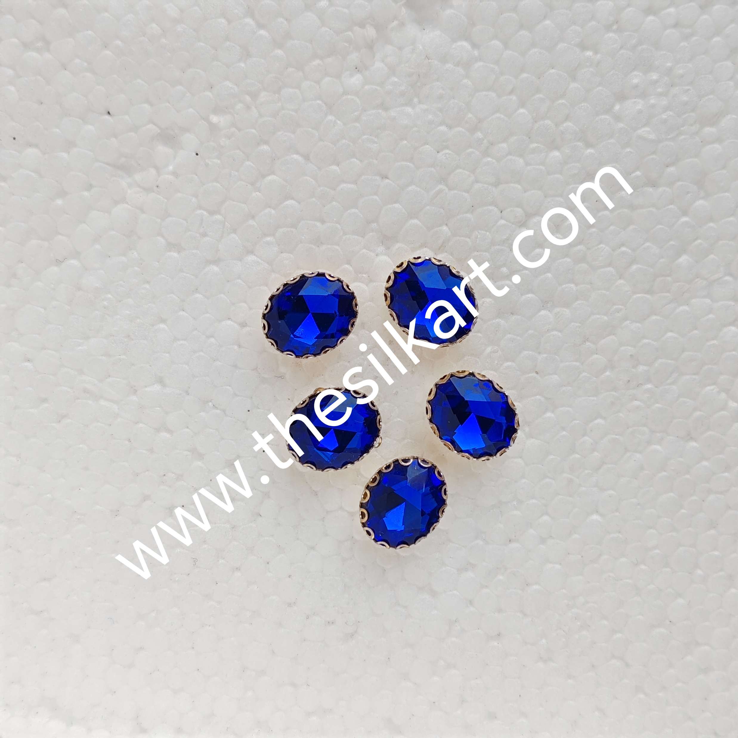 10*8 size oval shape colour-dark blue