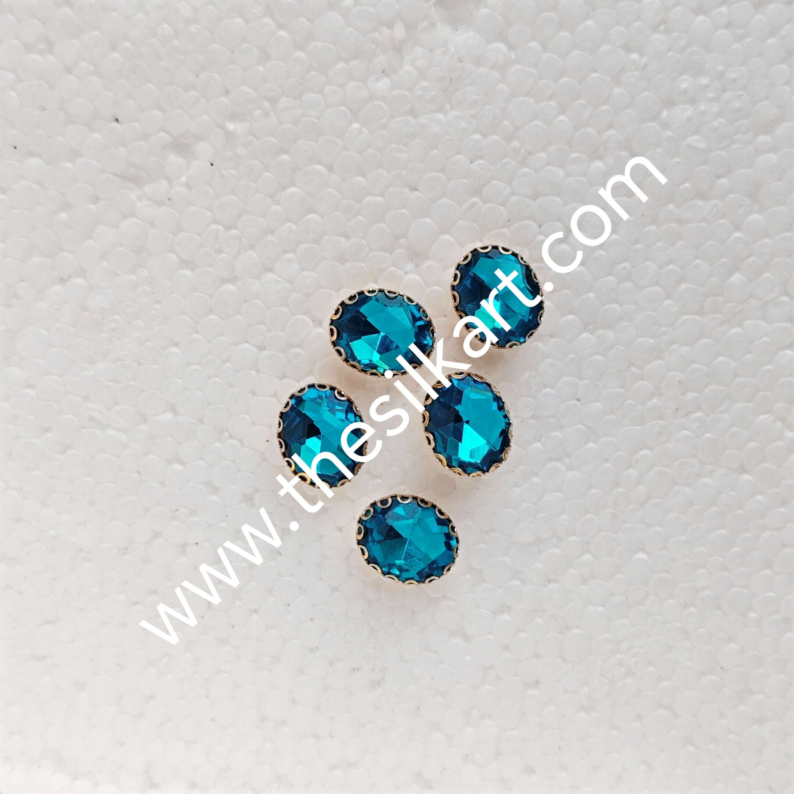 10*8 size oval shape colour-skyblue