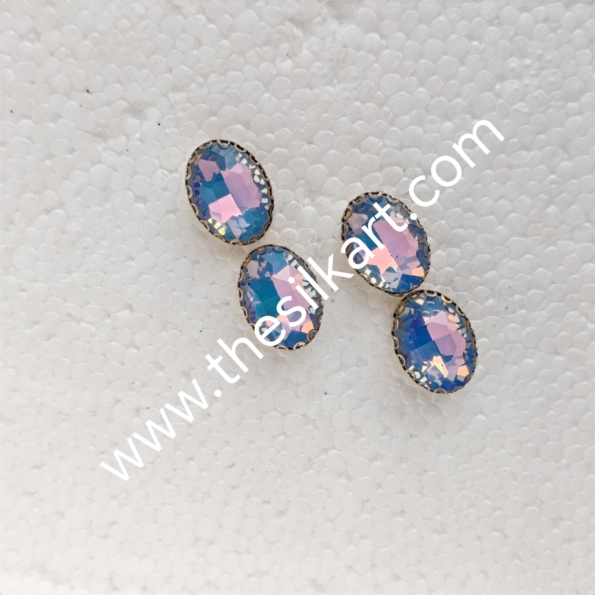 10*15 size oval shape pestral coloue-blue