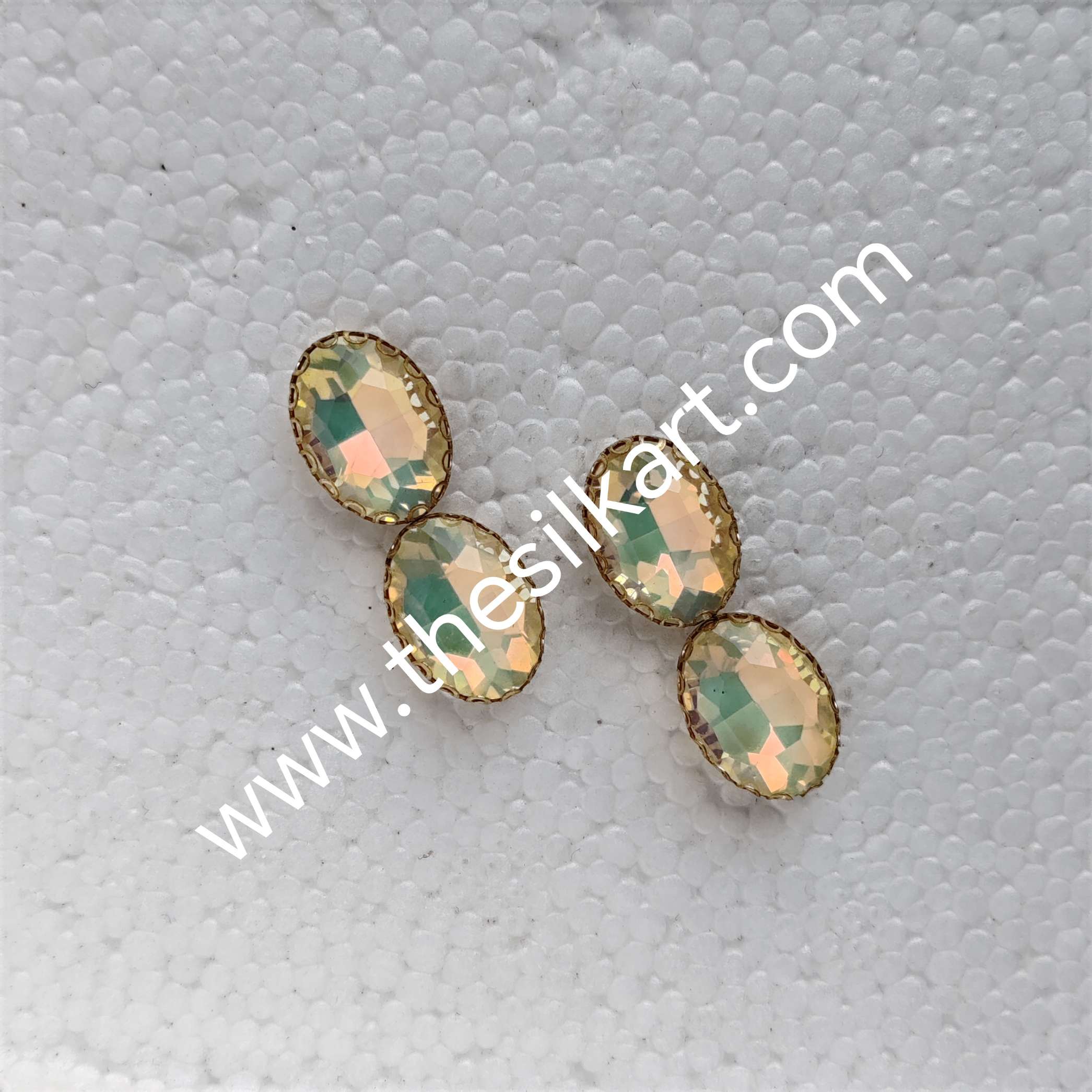 10*15 size oval shape pestrak colour-lemon yellow